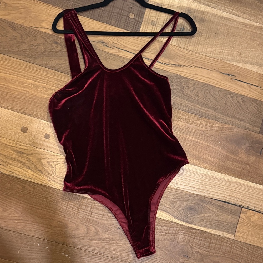 Velvet Burgundy Bodysuit